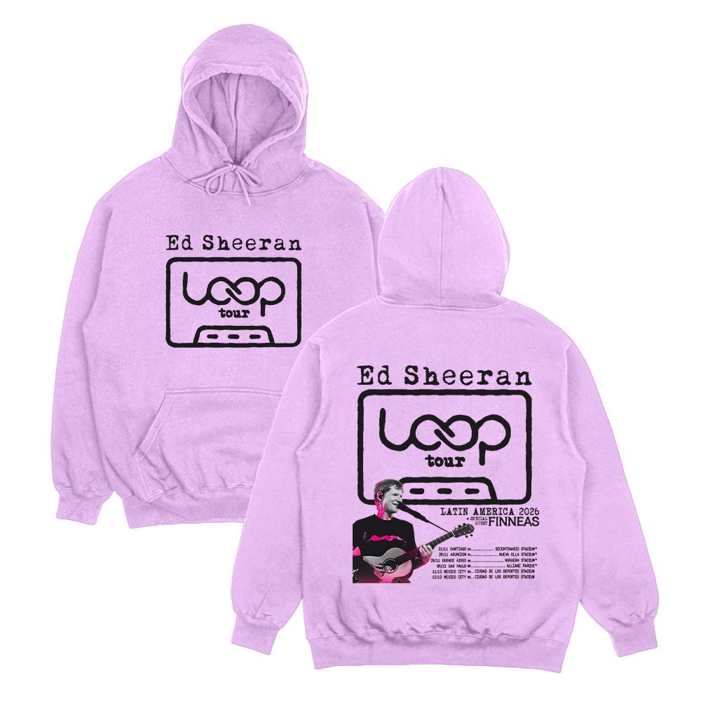 Ed Sheeran Loop Tour LATIN AMERICA 2026 Hoodies Oversized Graphic Sweatshirts Men Fashion Women Casual Clothing Fall Streetwear