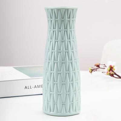 Vaso floral que não desbota, fácil de limpar, espesso, atraente e moderno, aparência de cerâmica para hotel