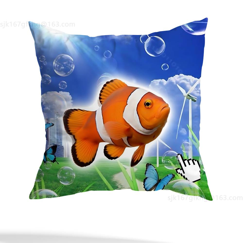 Frutiger Aero Art Pillow Case Pillow Case Living Room Sofa Cushion Cover Suitable For Home Bedroom Room Decoration