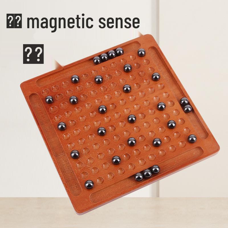 Solid Wood Magnetic Chess Puzzle Toy for Kids' Thinking Development