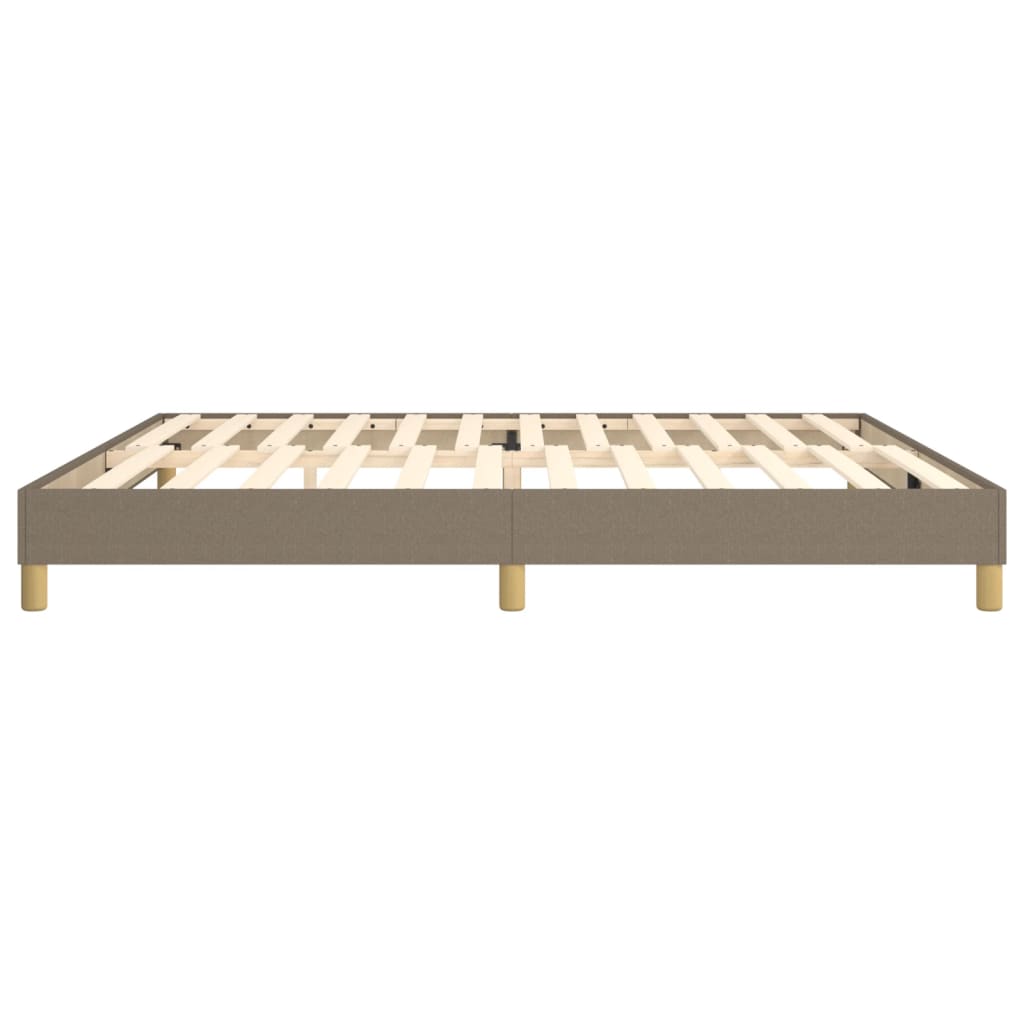 Box Spring Bed Frame Taupe 200 x 200 cm Fabric