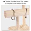 Stylish Wood T Bar Jewelry Holder Elegant Wood Jewelry Display Rack Storage Organizers for Bangles and Watches