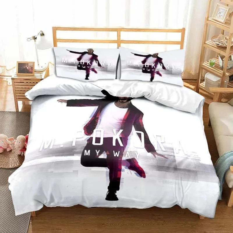 3D Print Matt M. Pokora Bedding Set Double Twin King Duvet Cover Comforter Pillowcase Boys Girls Adults Bedroom