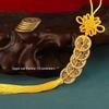 Thickened Brass Five Emperor Coins Chinese Knot Pendant Ornament