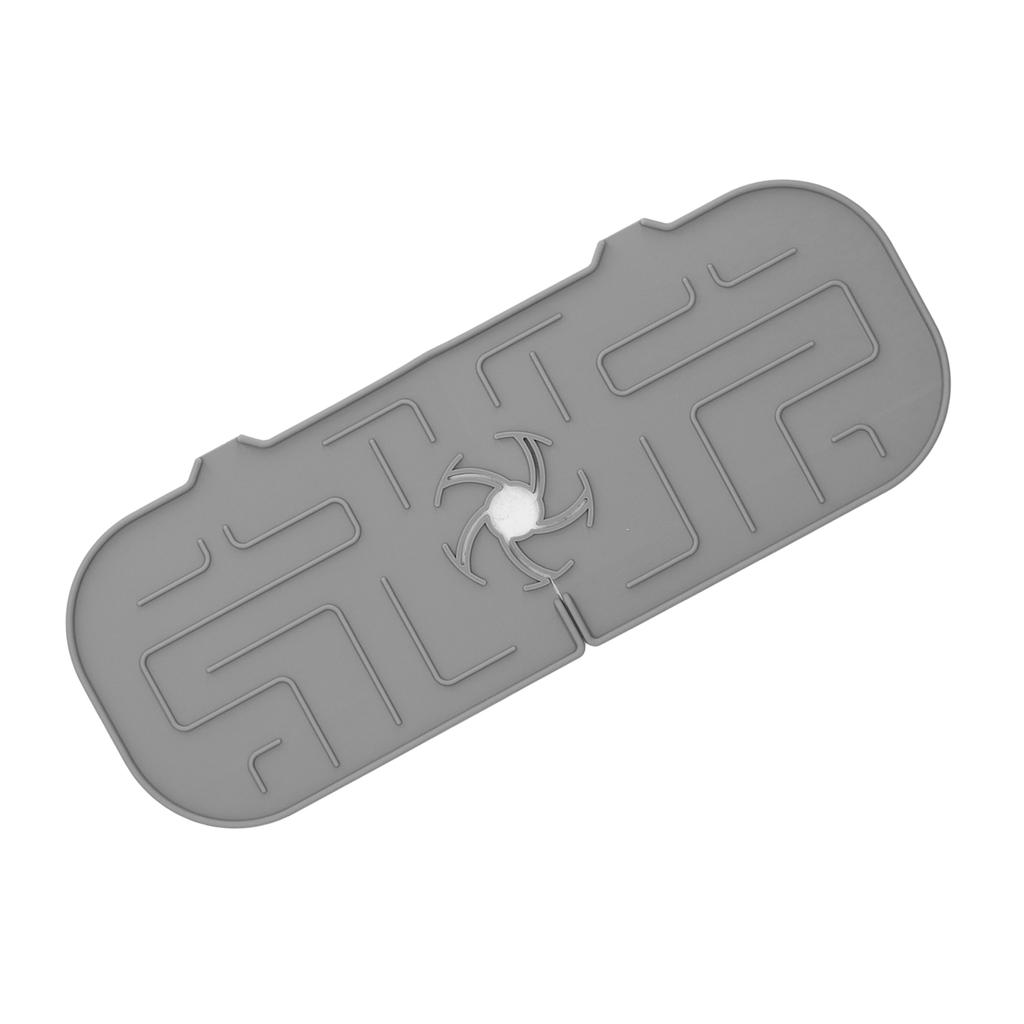 Wasserhahn Griff Tropfschale Langlebige Silikon Spülbecken Wasserhahnmatte für Küche Bad Wohnung Hotel Grau