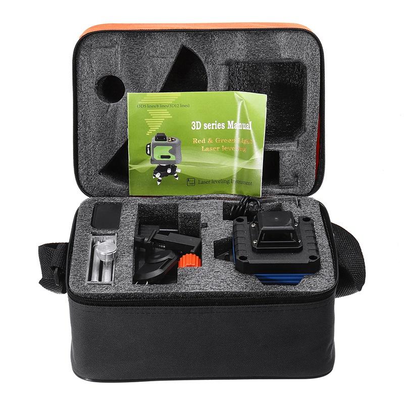 16 Lines Laser Level 4D Green Lines Self-Leveling 360 Horizontal & Vertical Cross High Precision Outdoor Powerful