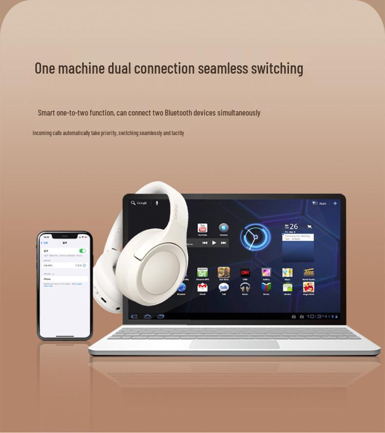 Cross-Border ANC Over-Ear Bluetooth Headphones - Long Battery Life & Wireless Gaming