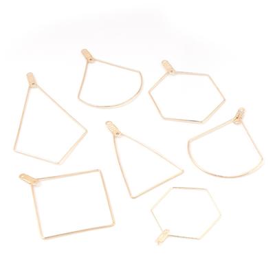 10 Stück/Los Geometrische Form Ohrring-Rahmen Hängeohrringe Ohrhaken Unregelmäßiger Ohrbügel für Schmuckherstellung DIY Ohrring-Zubehör