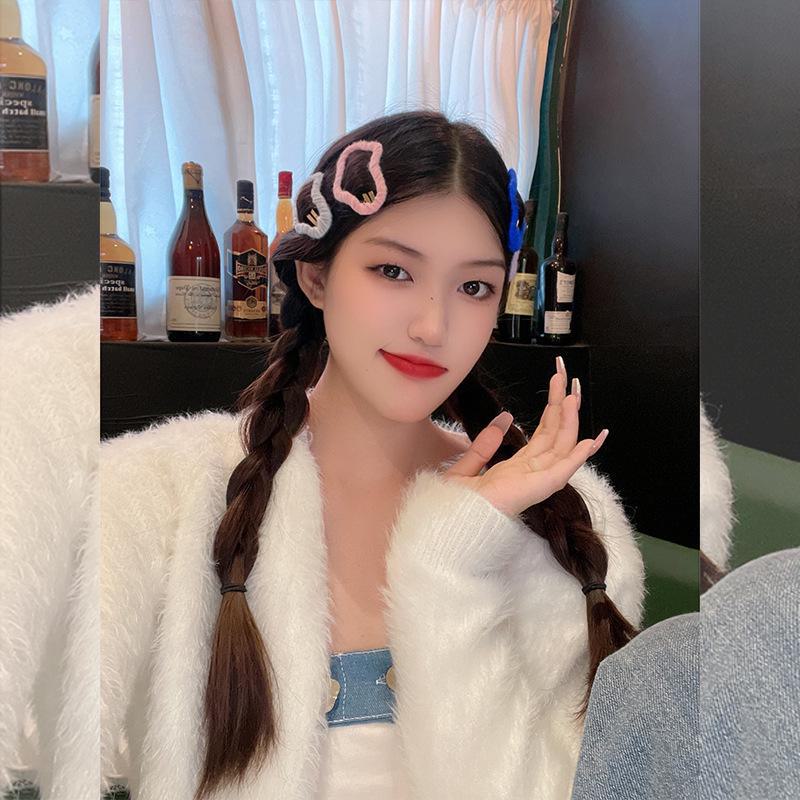 2024 Trendy Woolen Cloud Hairpins - Cute Side Clips for Girls