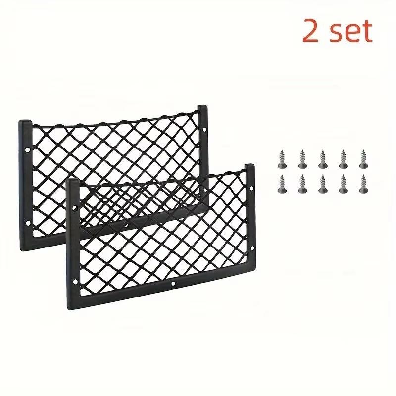 1/2/3/S/Lot 36*18cm Filet de voiture Panneau de porte Siège de bus Support arrière Organiseur Filet Porte-téléphone Sac de rangement Poche pour portefeuille Clés