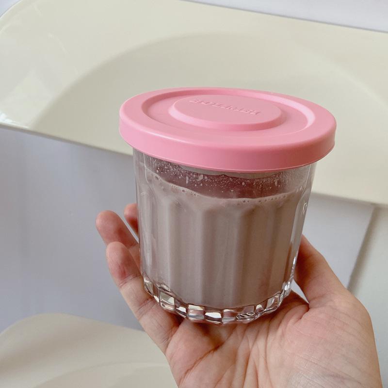 Farbige Abdeckung Glas Versiegelter Behälter Aufbewahrungsbox Snack-Aufbewahrungsbehälter Teekanne Trockenfrüchte Kaffeebohnen-Gefäß Kühlschrank-Organizer Behälter