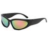 Lunettes de soleil futuristes Cyberpunk à monture étroite: Style Sportif Millennial Y2K avec Protection Solaire Européenne et Américaine