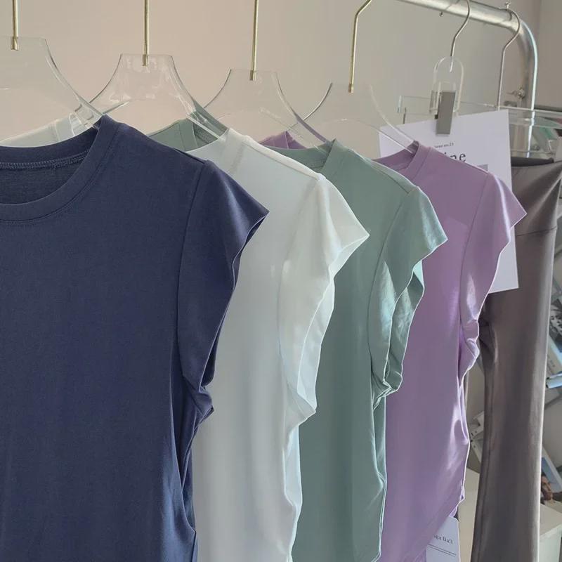 Women's Summer Short Sleeve Nude Yoga & Pilates Top