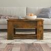 Coffee Table Smoked Oak 79x49x41 Cm Wood Based Material