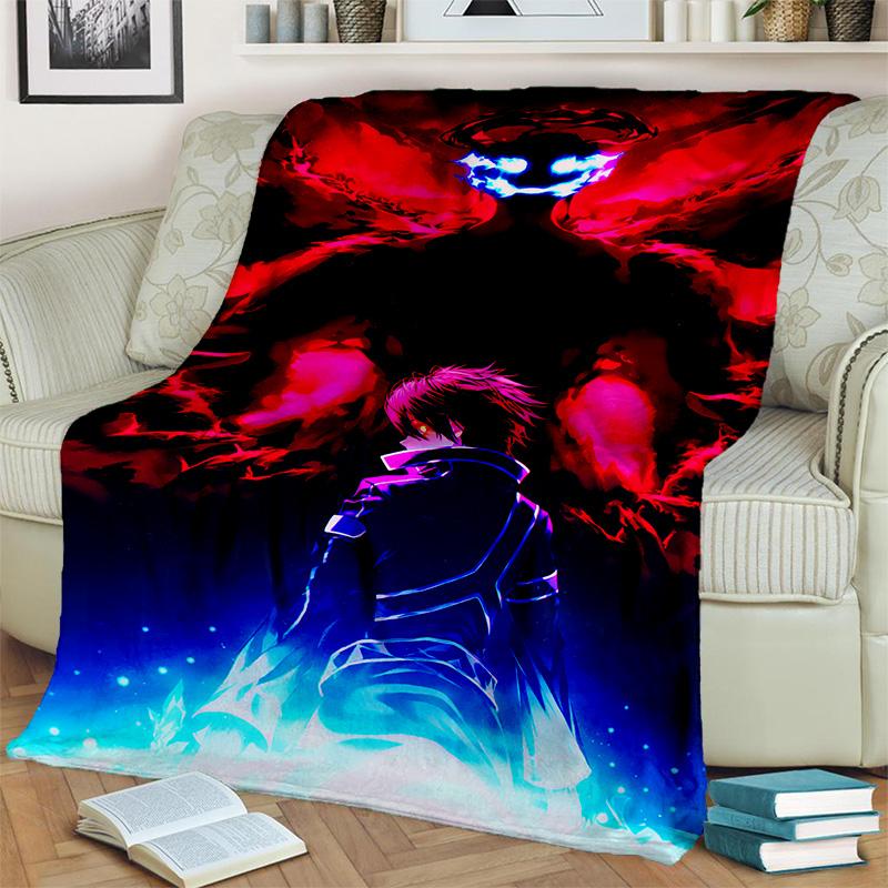 Sword Art Online SAO Novel Cartoon Blanket,Soft Throw Blanket for Home Bedroom Bed Sofa Picnic Travel Office Cover Blanket Kids