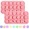 18 Cavity 3D Silicone Mold Bow Leaf Jelly Ice Pudding Soap Mold Fondant Chocolate Cake Decorations Baking Tool