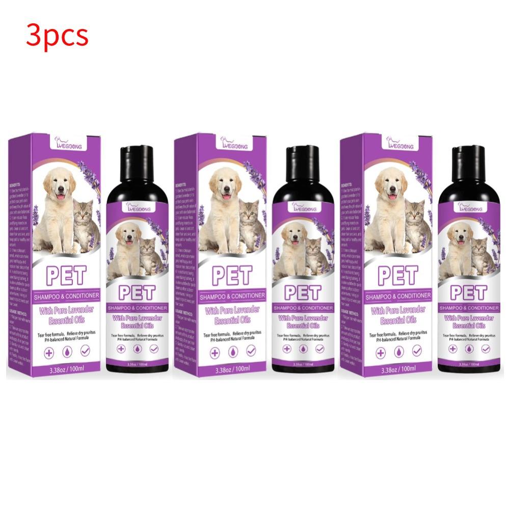 Puppy Shampoo for Dogs Cats Grooming Pet Flea Tick Control Relieve Itching Ph Balanced Cleaning Moisturizing Smooth Pet Shampoo