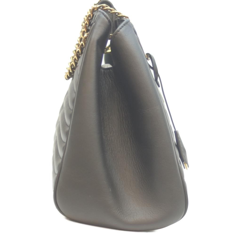 Louis Vuitton M51496 Schwarze Kalbsleder Wellenketten Tragetasche Tragetasche schwarzGebraucht