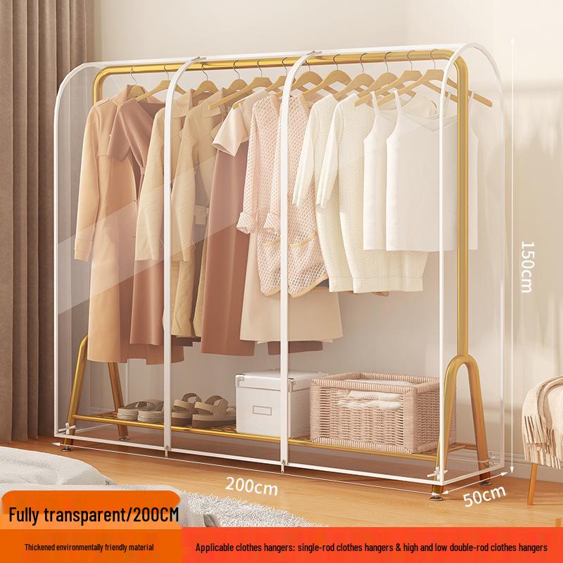 Popular Double-Rod Floor-Standing Garment Dustproof Cover Hanger