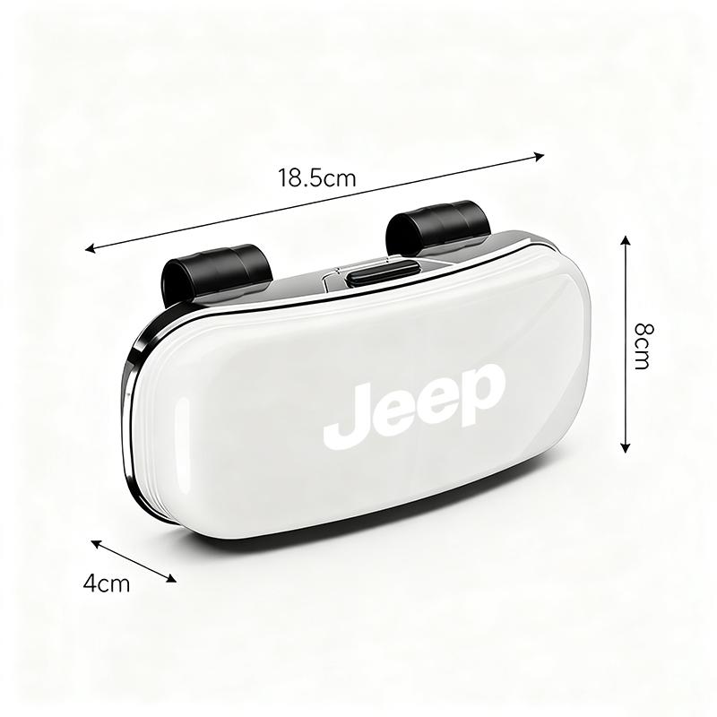 Jeep Car Visor Glasses Box Auto Sunglasses Storage Case For Jeep Grand Cherokee Wrangler JK Gladiator Compass Renegade Patriot