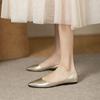 Fashion Flat Shoes for Women's Spring and Autumn 2025 French Pointed Toe New Flat Shallow Silver Work Plus Size Women's Shoes Ladies