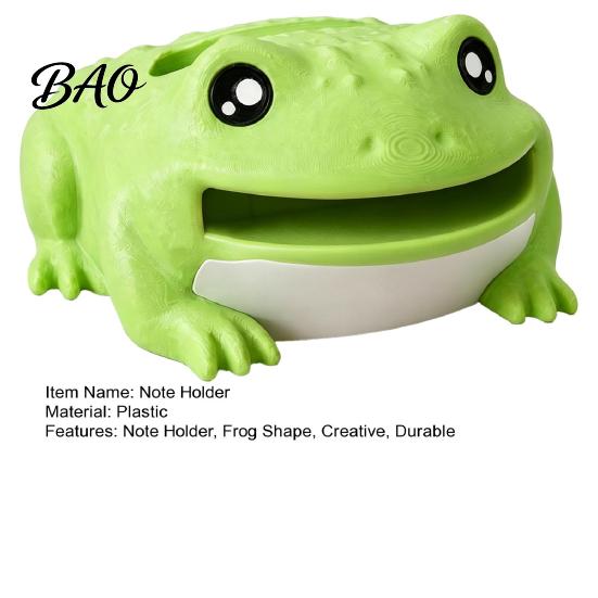 Office Stationery Decor Cute Frog Adhesive Note Dispenser, Creative Cartoon Animal Organizer, 3D Compact Pen And Stand Print Stable Memo for
