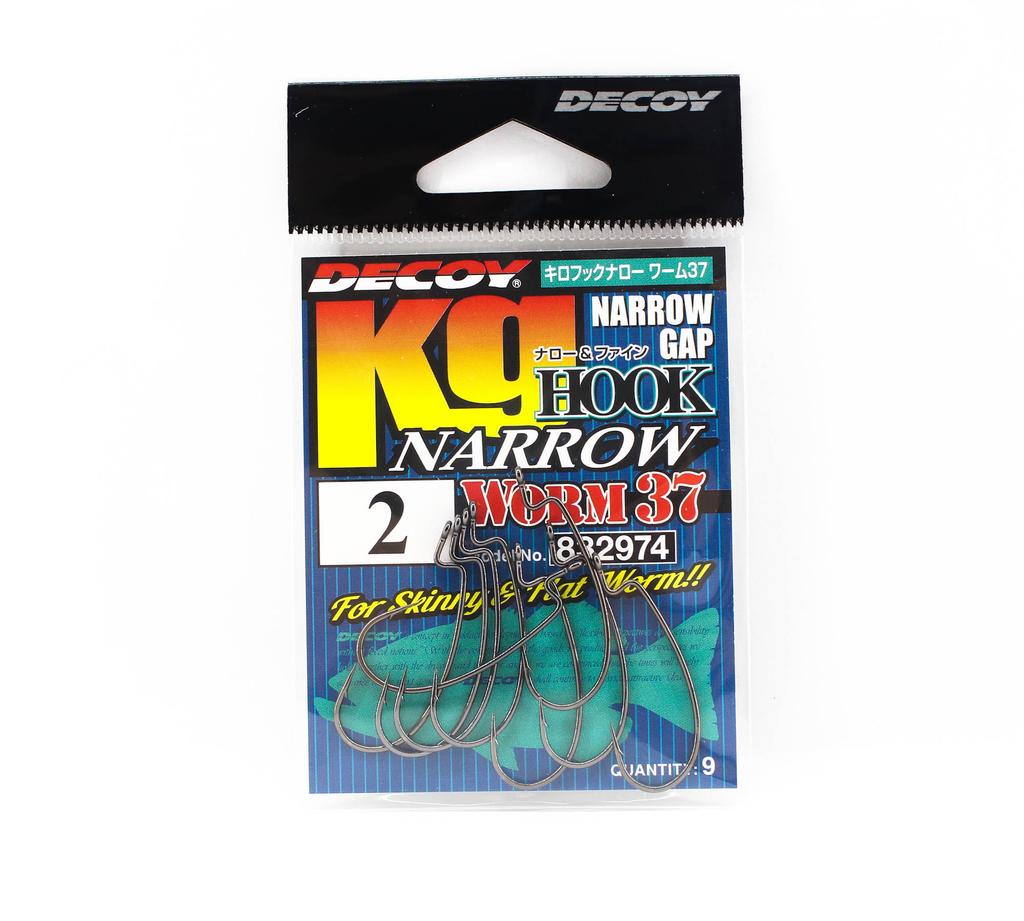 Decoy Worm 37KG Narrow Gap Worm Hooks Size 2 (2974)