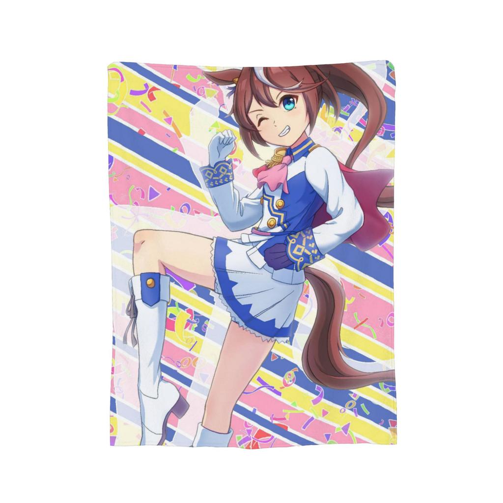 Uma Musume Pretty Derby Blanket Fleece All Season  Portable Lightweight Thin Throw Blankets for Sofa Bedroom Bedspreads