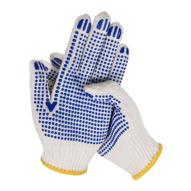 Safety Gloves, Non-Slip, Wear-Resistant, for Manual Work, PVC Dotted Work Gloves, SGZ600-B10, 12 Pairs/pack