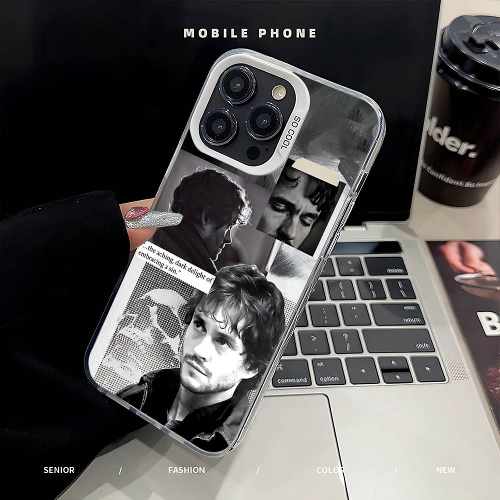 Will Graham H-Hannibal Phone Case For iPhone 16,15,14,13,12,11,Pro,Max,Plus,Mini,SE Anti Fall Gray White Matte Hard Bumper iPhone15pro