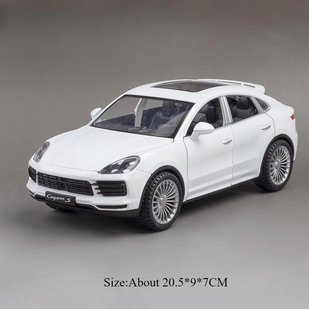 1:24 911 Gt3 Rsr Cayenne Car Toys Diecast Alloy Model Doors Opened With Sound Light Pull Back Vehices Children's Gift Collection