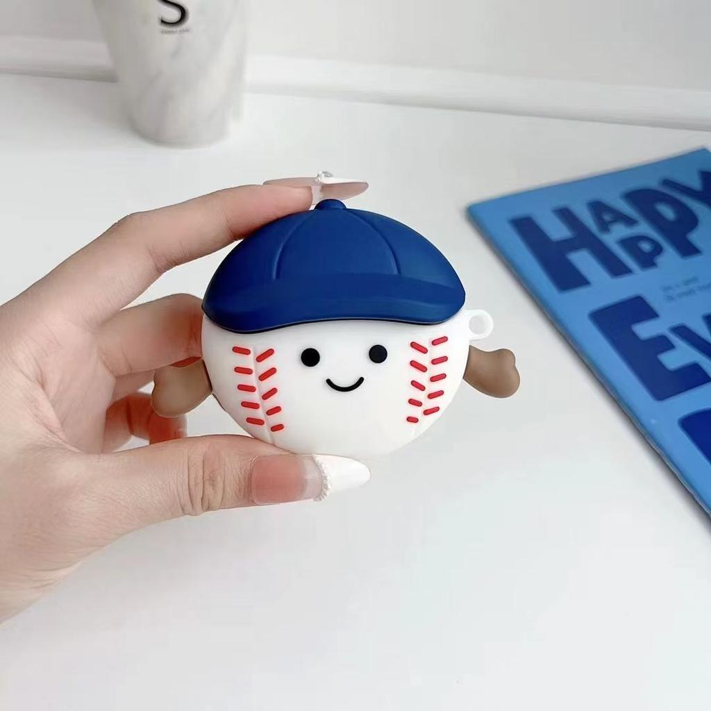 Fashion 3D Baseball Silicone Earphone Case For Airpods 4 Shockproof Cute Headphone Cover For Airpods 1 2 3 Pro Coque