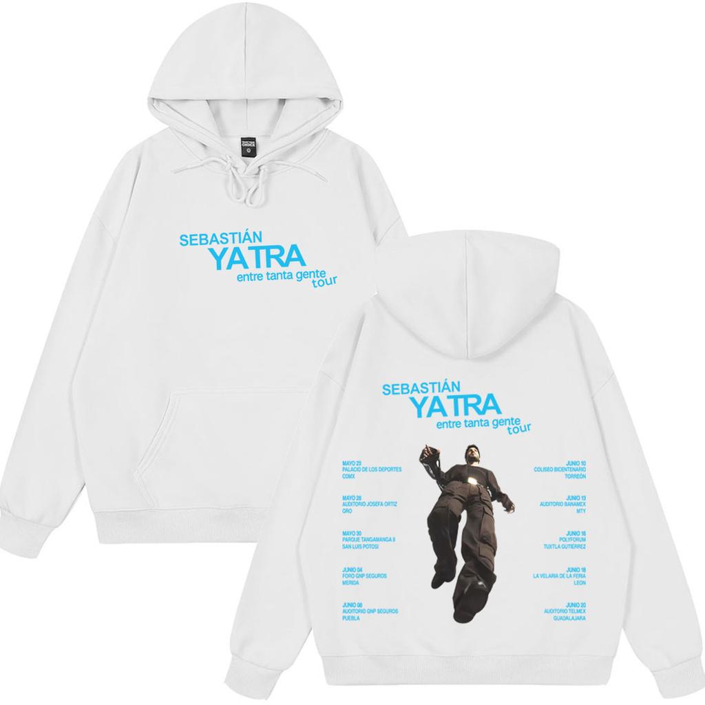 Singer SEBASTIAN YATRA Entre Tanta Gente Album Tour Print Hoodie Men Women Fashion Sweatshirt Winter Loose Casual Pullover