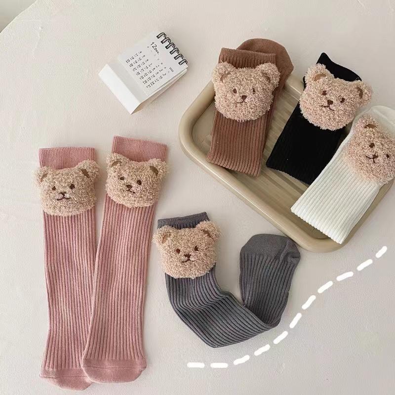 Barnstrumpor Sommar Lolita Trä Ear Mesh Band Stor rosett Mittrörsstrumpor för tjejer