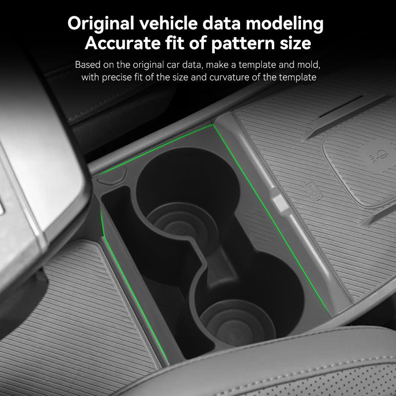 Kia EV4 Center Console Cup Holder Anti-Slip Mat (2024-2026 Models) - Car Interior Protection Accessory
