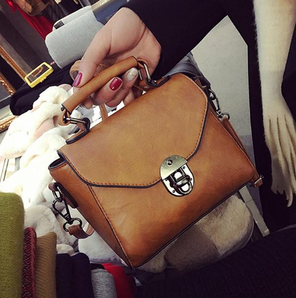 Leather Top-handle Bags Small Shoulder Crossbody Handbags MIT