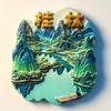 China Souvenirs Chinese New Year Lantern Fridge Magnets Hangzhou Leifeng Tower Guiyang Fenghuang Ancient Town Fridge Stickers