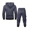 Men's Solid Color Hooded Sweatshirt And Sweatpants Suit Men's Casual Sports Multi Pocket Sweatshirt And Sweatpants Suit