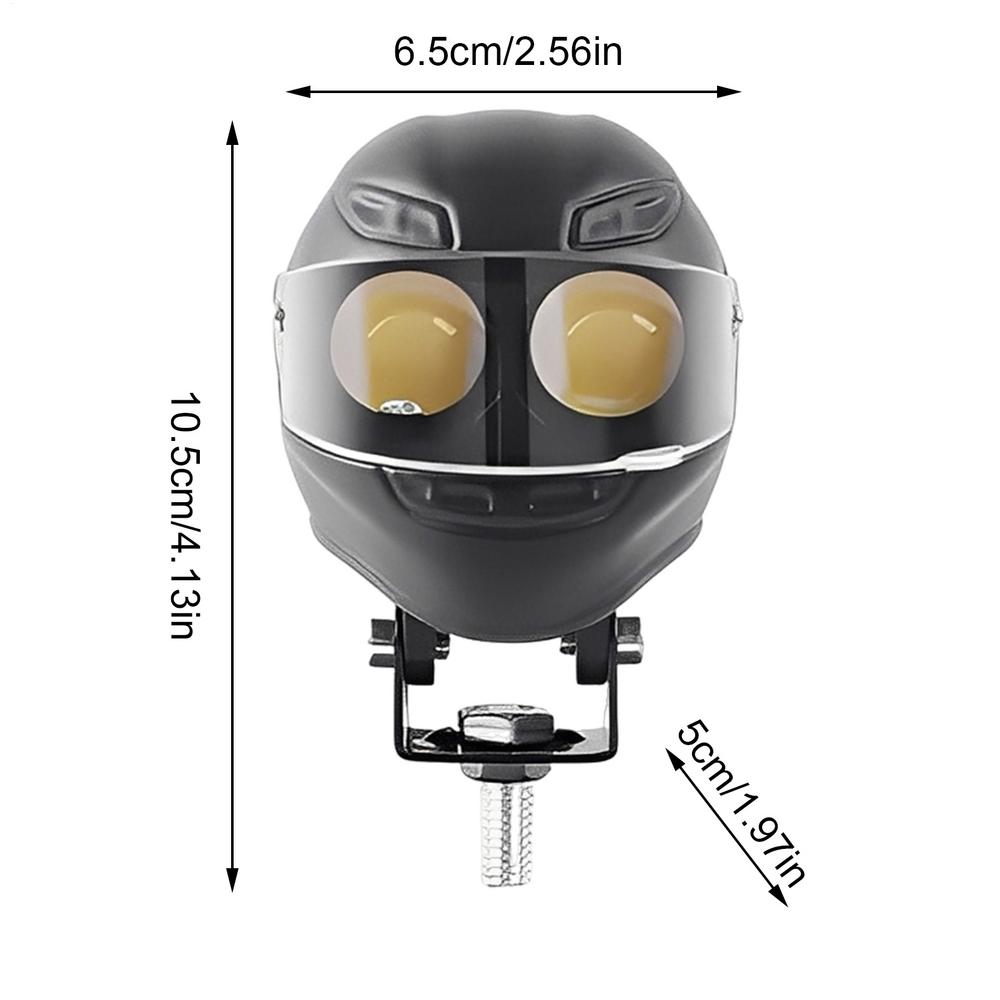 Motorcycle Fog Lights Waterproof LED Spotlight Helmet Shape Double Color Flash Motorcycle Work Light For Road Touring Outdoor