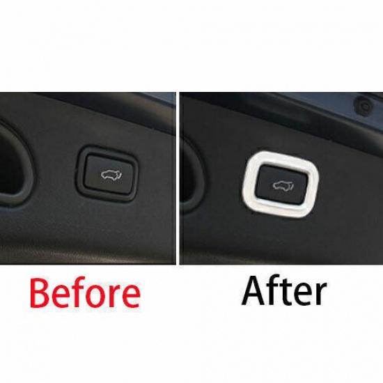 For Kia Sportage 17-2022 Matte Silver Tailgate Trunk Open Button Cover Trim