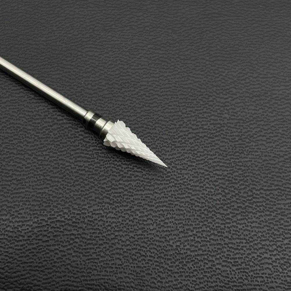 1Pc White Ceremic Nail Drill Bits Ceramic Cuticle Clean Bur Rotary Milling Cutters for Manicure Pedicure Dental Polishing Burs