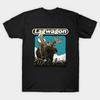 Men Black Print T-shirt Lagwagon Band No-Cut Transfer Paper Print Cotton Tshirt