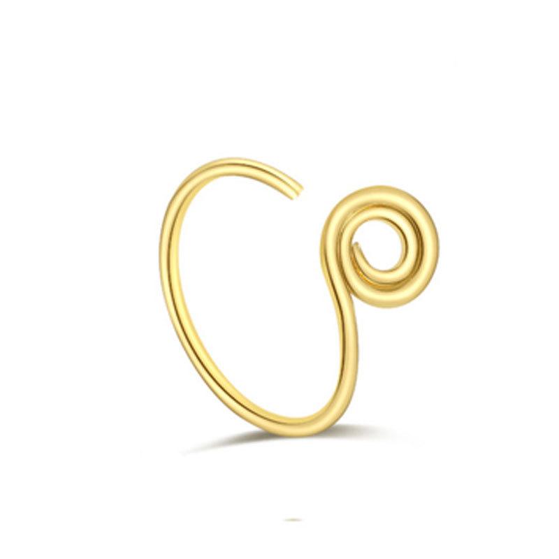 Winding Special-Shaped Nose Ring Music Note Love Shape Design Gold Special-Shaped Niche Nose Ring Ear Cartilage Clip
