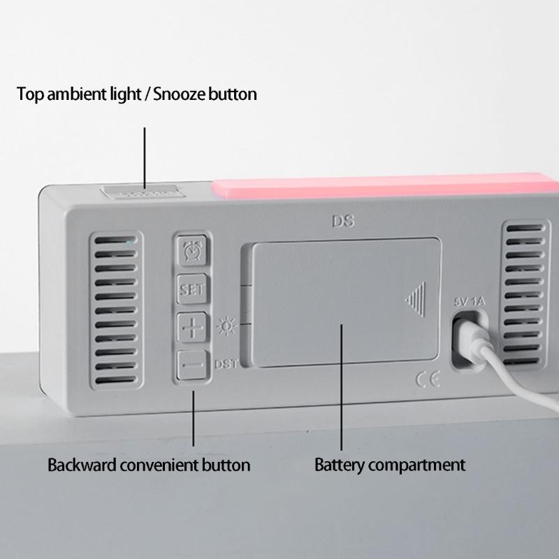 Digital Alarm Clock for Bedroom Desk Clock for Living Room Bedroom with Large Number,Dimmer,Loud Alarm Day of Week