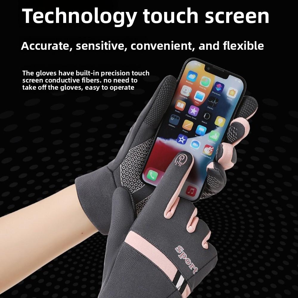 Lock Buckle Winter Cycling Gloves Warm Outdoor Gloves Mountaineering