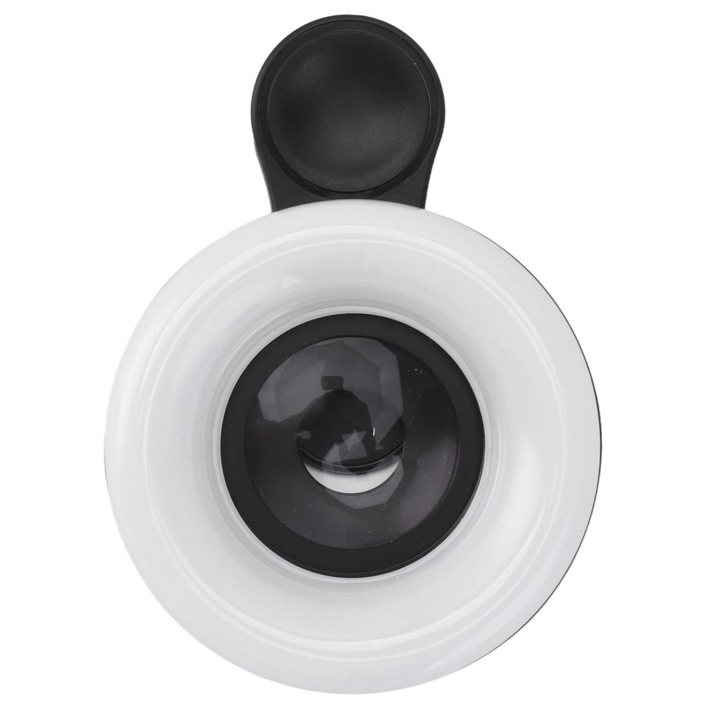 Obiektyw makro 15X do aparatu w telefonie z mini klipsem i lampą pierścieniową od 2800 do 6500K Obiektyw z pierścieniową lampą doświetlającą do telefonu dla