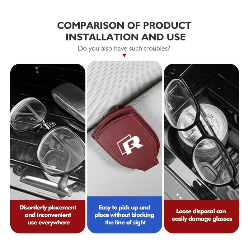 Car Sun Visor Glasses Universal Holder Clip Auto Accessories For Volkswagen VW Golf Polo 4 5 6 Passat B5 B6 B7 CC Jetta Tiguan BHN1