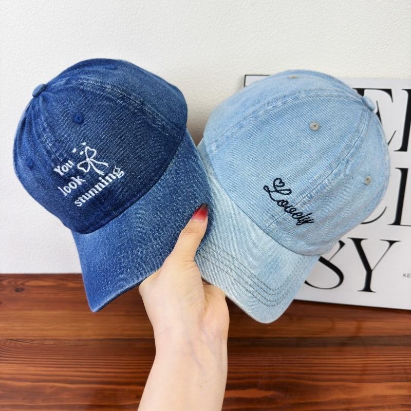 New Baseball Cap Hats Women With Letter Embroidery Soft-Top Cap Fashion Versatile Trendy Dad Hat Casual Retro