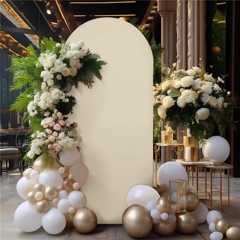 Material Cover For Balloon Arch Frame Metal Stand For Photos 1X2M Champagne