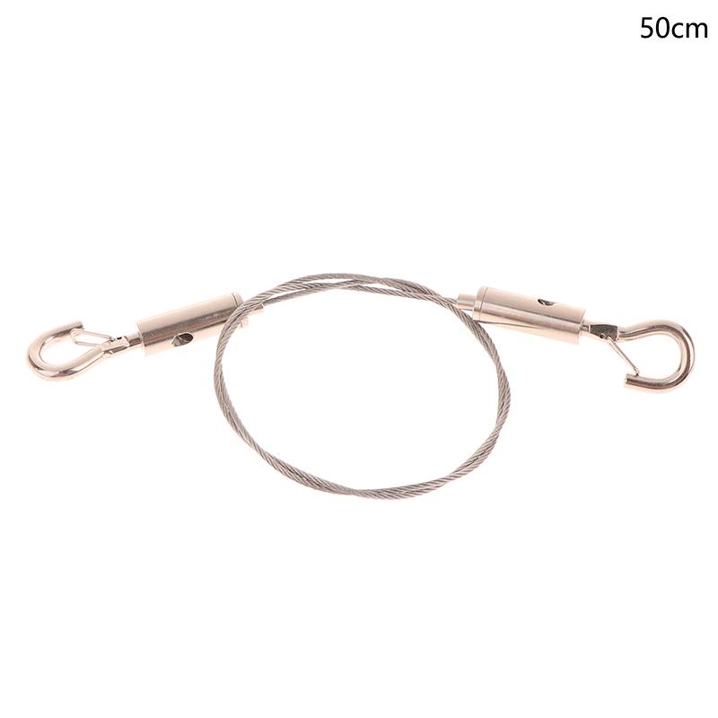 

Регулируемый автоматический трос с двойным пружинным крюком, бельевая веревка, подвесной трос для картин, трос из нержавеющей стали 50CM